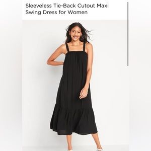 NWT Old Navy - Black Midi Dress - M
